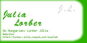 julia lorber business card